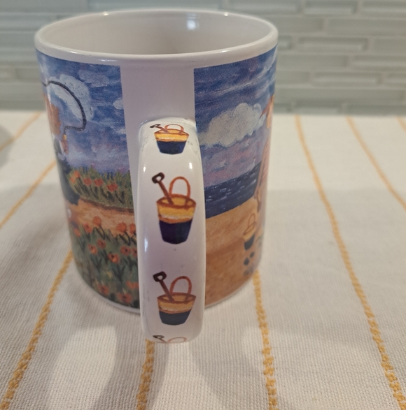 Melissa McLeod Santa Barbara Ceramic Mug. Girls Beach Pals "Live Laugh Love" - Picture 4 of 6